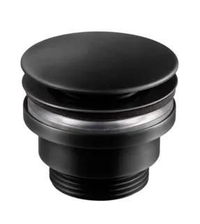 Svart bottenventil med pop-up funktion och gängad bas.