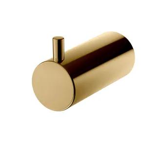 Cylinderformad, blank mässingkrok med ett litet utskjutande stift.